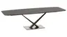 Esstisch Savona - LB ca. 280x100 cm, Fix, Keramik, Schwarz, Bootsform