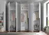 Drehtürenschrank- B ca. 270 cm, Weiß, Spiegel