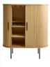 Highboard - B ca. 100 cm, Eiche Furnier, Natur