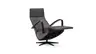 Relaxsessel Girona - Relaxfunktion (motorisch), Leder, Schwarz