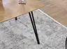 Esstisch - LB ca. 80x80 cm, Eiche Optik, Schweizer Kante, Schwarz