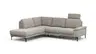 Ecksofa Matero - Ecke mit 2-Sitzer rechts inkl. Relaxfunktion motorisch und Sitzvorzug, Stoff, Graubeige