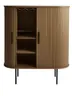 Highboard - B ca. 100 cm, Eiche Furnier, Smoked