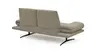 Sofa Lucero - 2,5-Sitzer inkl. Drehsitze und Armlehne/Rückenlehne und Sitztiefe verstellbar, Leder, Taupe 