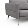 Ecksofa Estrela - 2,5-Sitzer mit Longchair rechts inkl. Rücken-/Armlehnen- und Sitztiefenverstellung, Stoff, Grau