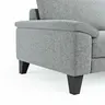 Ecksofa Oviedo - 2,5-Sitzer mit Ecke rechts inkl. Drehsitz, Stoff, Hellgrau