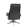 TV-Sessel MENNIS mit Hocker - drehbar, Relaxfunktion, Kopfteilverstellung, Leder, Schwarz