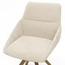 Stuhl Maluhia - mit niedriger Armlehne, drehbar, Stoff, Beige