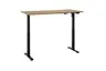 Schreibtisch - höhenverstellbar, LB ca. 137x68 cm, Eiche Dekor, Stahl, Schwarz