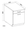 Unterschrank- B ca. 60 cm, Weiß, Matt