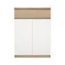 Schuhschrank - B ca. 81 cm, Jackson Hickory Nachbildung, Weiß