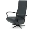 Relaxsessel Girona - Relaxfunktion (motorisch), Leder, Graphit
