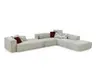 Ecksofa - 3,5-Sitzer mit Ecke rechts, Stoff, Natur