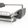 Ecksofa Lakeville 1 - Longchair links mit 2-Sitzer inkl. Schlaffunktion mit Bettkasten, Stoff, Grau