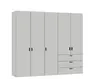 Drehtürenschrank JOIN IT- B ca. 252 cm, Hellgrau
