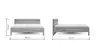 Bett Viana - Liegefläche ca. 180x200 cm, Furnier, Balkeneiche