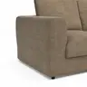 Ecksofa Stormy - 2,5-Sitzer mit Longchair rechts, Stoff, Rauchbraun