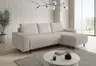 Ecksofa - Ecke links, 2-Sitzer inkl. elektrischer Sitzvorzug, Stoff, Creme