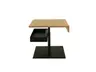 Couchtisch - höhenverstellbar, LBH. ca.70x70x47-65 cm, Wildeiche furniert