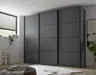 Schwebetürenschrank  3-türig EM Paredes - B. ca. 300 cm, Graphit