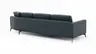 Ecksofa Oviedo - 2-Sitzer mit Ecke rechts, Leder, Dunkelblau