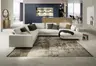 Ecksofa Cuneo Select - Ecke links, 2-Sitzer, Longchair rechts, Stoff, Offwhite