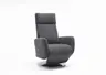 Relaxsessel - inkl. Relaxfunktion, Stoff, Silbergrau