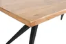 Esstisch - LB ca. 200x100 cm, Eiche massiv geölt, Baumkante, Schwarz