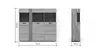 Highboard Estana - Eiche massiv, legno
