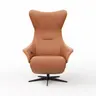 Relaxsessel Follina - Relaxfunktion (motorisch), Leder, Stoff, Cognac