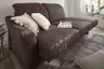 Sofa Canterbury - Recamiere links inkl. Kopfteil verstellbar und Sitzvorzug (motorisch), Stoff, Dunkelbraun