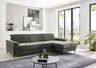 Ecksofa - 3-Sitzer mit Longchair rechts, Stoff, Moos