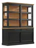 Buffetschrank Louisiana - mit Schiebetüren, teilmassiv, Schwarzgrau