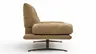 Sofa Lucero 2.0 - 2-Sitzer inkl. Drehsitz, Rollout-Armlehne und Sitztiefe verstellbar, Stoff, Cognac