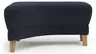 Hocker Stamford - gebogen, Links, LB ca. 89x65 cm, Stoff, Dunkelblau