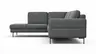 Ecksofa  Enna - Ecke links, 3-Sitzer, Sitzvorzug (motorisch), Stoff, Anthrazit