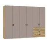 Drehtürenschrank JOIN IT- B ca. 303 cm, Eiche Dekor, Nougat