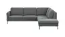 Ecksofa Enna - 3-Sitzer, Ecke rechts, Sitzvorzug (motorisch), Stoff, Anthrazit