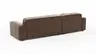 Ecksofa Denver - Longchair links mit 2,5-Sitzer, Leder, Braun