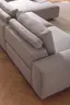 Ecksofa Serava - 2,5-Sitzer mit Longchair rechts, inkl. Relaxfunktion, Stoff, Grau