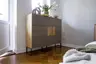 Highboard Mileto - BHT ca. 136x118x35 cm, MDF Steingrau, Naturdesign