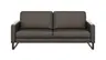 Sofa Enna - 3,5-Sitzer, Armlehne A, Leder, Schwarz, Kufe, Schwarz