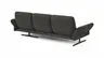 Ecksofa Alexander -  3-Sitzer mit Longchair rechts inkl. Kopfstütze/Armlehne verstellbar, Stoff, Braungrün