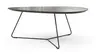 Couchtisch Fano - LBH ca. 96x86x38 cm, HPL, Graubraun