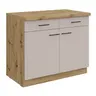 Unterschrank- B ca. 100 cm, Eiche Dekor, Kaschmir, Matt