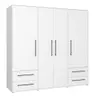Drehtürenschrank FATHIE- B ca. 206 cm, Weiß