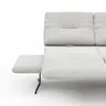 Sofa Lucero 2.0 - 2-Sitzer inkl. Drehsitz, Rollout-Armlehne und Sitztiefe verstellbar, Stoff, Offwhite