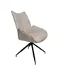 Stuhl MAUREEN - drehbar, Stoff, Creme