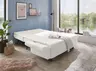  Faltsofa Easy - 2-Sitzer, ca. 140 cm inkl. Schlaffunktion/Topper/Armteil verstellbar, Stoff, Creme