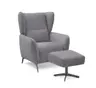Hocker EILA - Stoff, Dunkelgrau